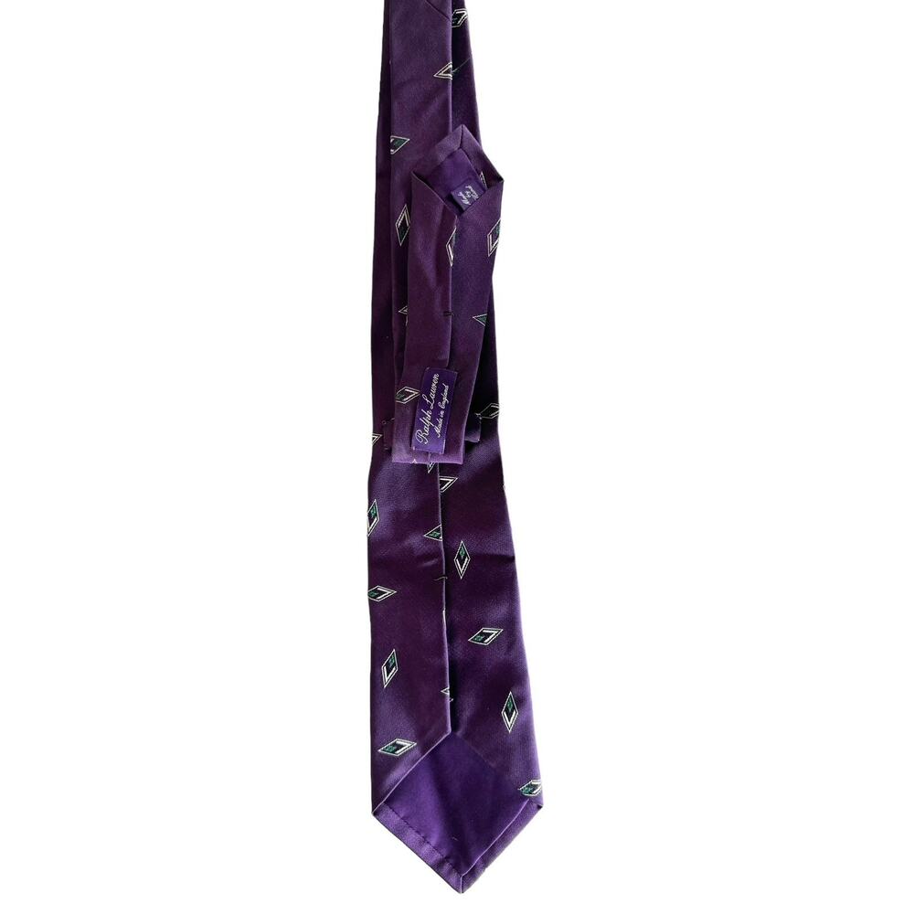 Ralph Lauren Purple label purple diamonds geometric Tie